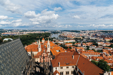Obraz premium Cityscape of Prague from tower of Cathedral