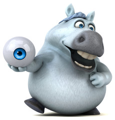 Naklejka premium Fun horse - 3D Illustration