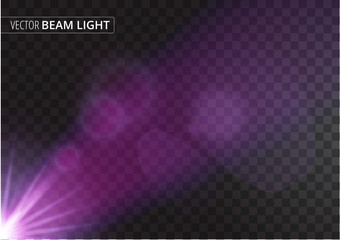 UFO light beam isolated on transparent background. Vector illustration