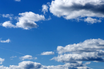 Sky with clouds brightly blue-sky atmosphere stationary,