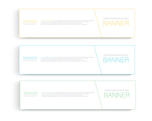 Three banners. Web elements. Plan the hosting. 