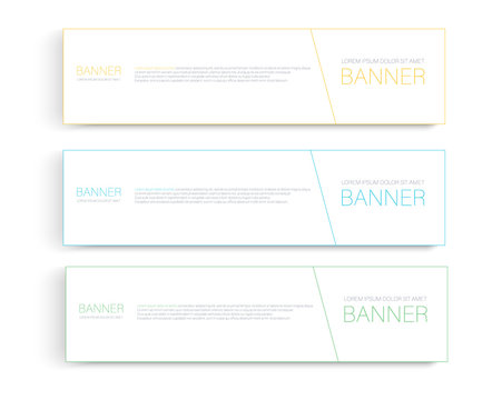 Three banners. Web elements. Plan the hosting. 