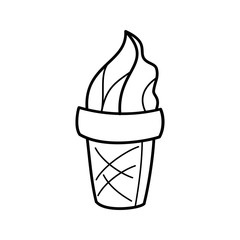 Vector of doodle ice cream