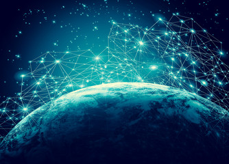 Earth from Space. Best Internet Concept of global business from concepts series. Elements of this image furnished by NASA. 3D illustration