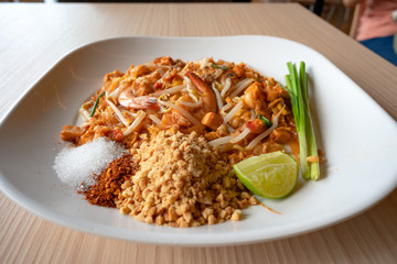 Thai food Pad thai - Stir fry noodles in pad thai style