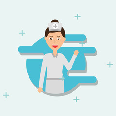 nurse female occupation medical profession vector illustration