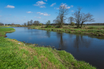 Fototapeta na wymiar Liwiec river in Liw near Wegrow, Masovia, Poland