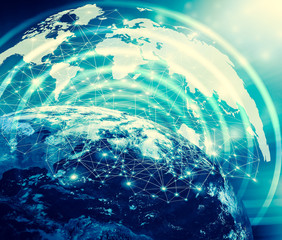 Earth from Space. Best Internet Concept of global business from concepts series. Elements of this image furnished by NASA. 3D illustration