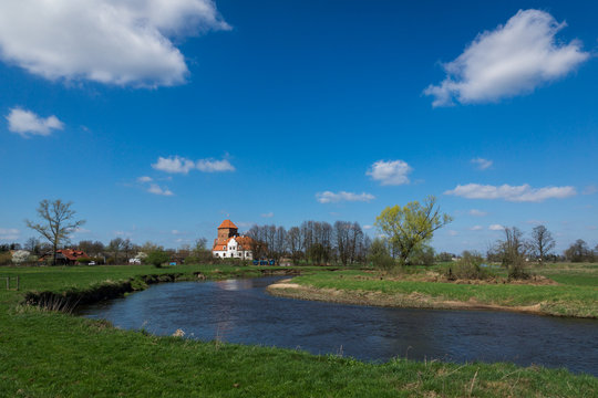 Ruins of a gothic castle in Liw near Wegrow, Masovia, Poland