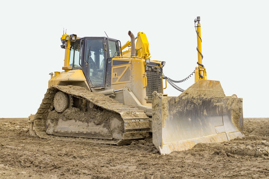 bulldozer at a construction site