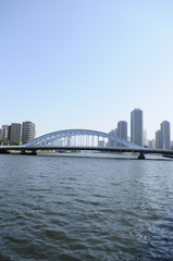 隅田川の永代橋の景観	