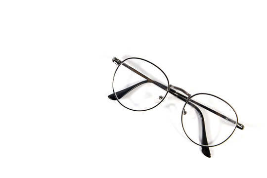 glasses isolated white background