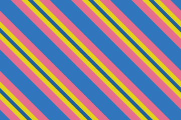 Seamless pattern. Pink Stripes on yellow background. Striped diagonal pattern For printing on fabric, paper, wrapping