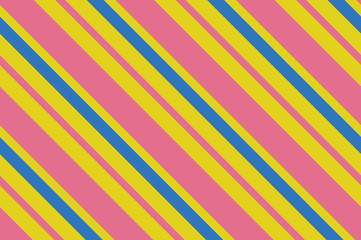 Seamless pattern. Pink Stripes on yellow background. Striped diagonal pattern For printing on fabric, paper, wrapping