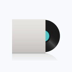 Vinyl Record Paper Case Vector Icon