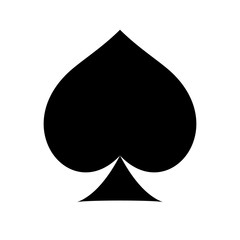 Suit of playing cards. Spades. Vector illustration on white background.