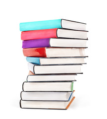 Stack of books isolated on a white background