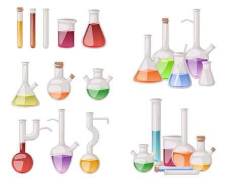 Chemical flask laboratory vector lab glassware tube liquid biotechnology analysis tubes medical scientific equipment.