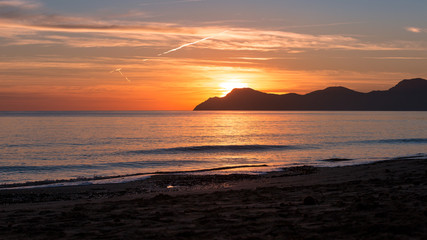 Mallorca - Sonnenaufgang am Strand von Ca'n Picafort