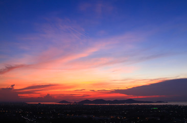 Beautiful sky on twilight time 