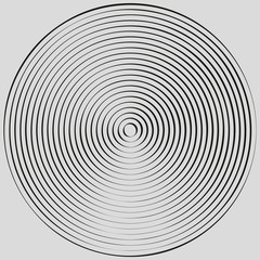 Concentric circles, concentric rings. Abstract radial graphics.