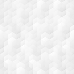 Abstract background with geometric shapes. Vector seamless pattern - white and gray texture