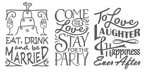 Wedding quote set design