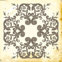 Vector baroque of vintage elements for design.