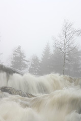 Waterfall in the mist