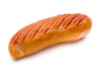 Pork sausage isolated on white background.