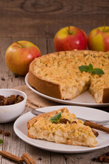 Crumble apple cake. 