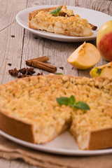 Crumble apple cake. 