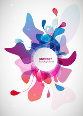 Abstract colored flower background with circles.