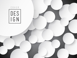 Abstract 3D circle background with shadow and place for your text.