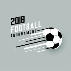 2018 football tournament background with abstract soccer ball © starlineart