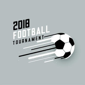 2018 football tournament background with abstract soccer ball