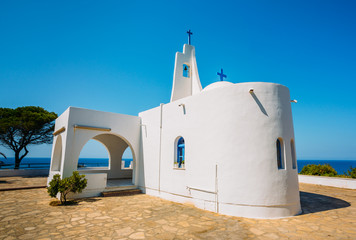 White Greek church