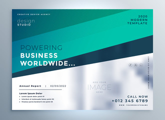 professional blue business brochure flyer presentation
