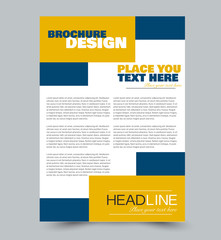 Flyer template. Abstract brochure background. Business corporate style concept.