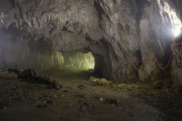 The cave Polovragi in Gorj County, Romania.