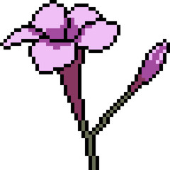 Obraz premium vector pixel art flower bloom bud