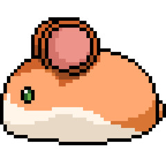 Fototapeta premium vector pixel art hamster furball