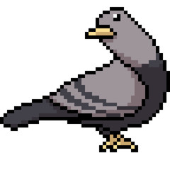 Obraz premium vector pixel art dove turn