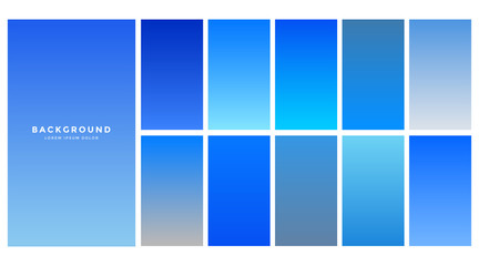 collection of blue sky gradients background