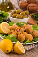 Ascoli stuffed olives. 