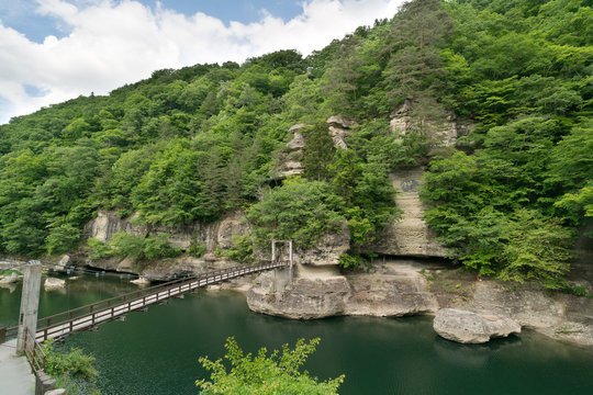 塔のへつり 会津若松 福島 big cliffs of natural treasure