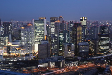 The city view from Umeda Sky Building