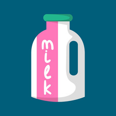 Vector cartoon milk package