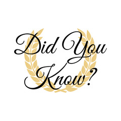 Did You Know vector banner. Label did you know design background