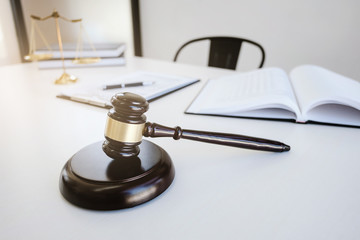 tribunal and justice concept, Consultation with lawyer and customer